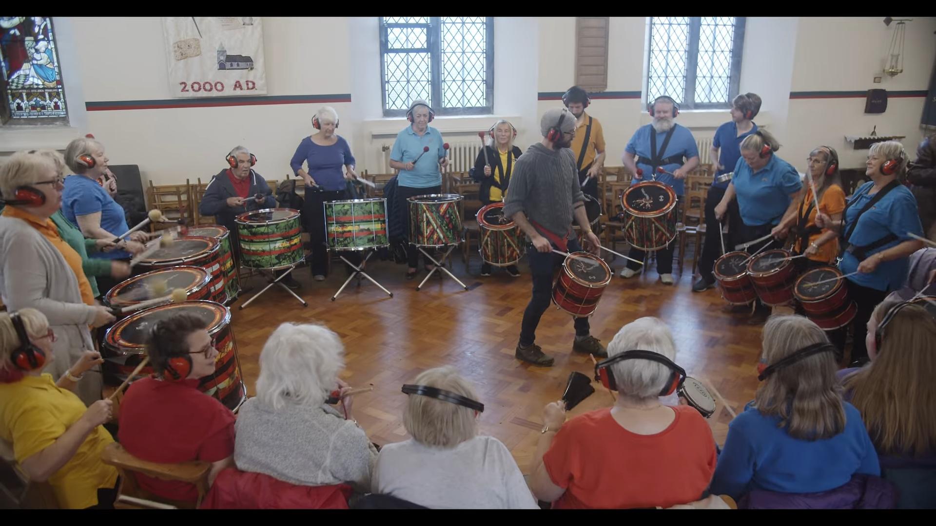 Rainbow Singers with drums
