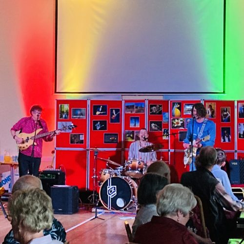 The band Akademiks warming up the audience