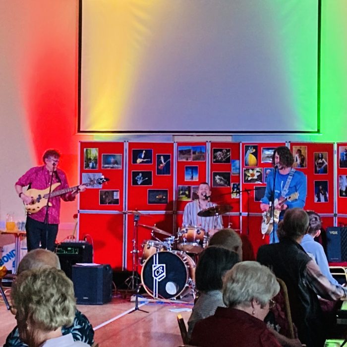 The band Akademiks warming up the audience